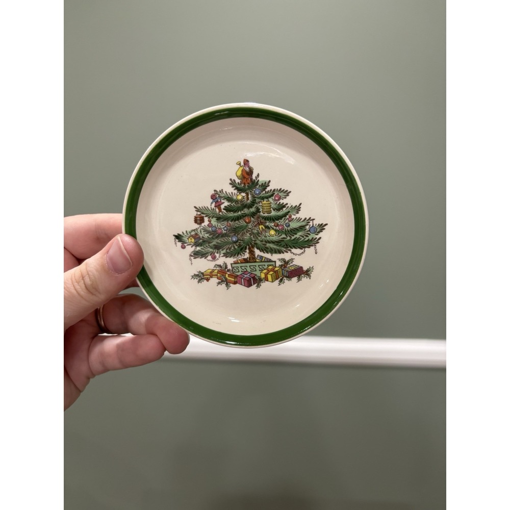 Spode Christmas Tree: 4 Inch Holiday Plate with No Original Box Set Of 2